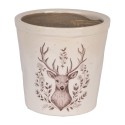 Clayre & Eef Fioriera Ø 17x16 cm Beige Ceramica Cervo