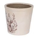 Clayre & Eef Fioriera Ø 17x16 cm Beige Ceramica Cervo