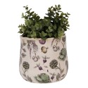 Clayre & Eef Fioriera Ø 18x16 cm Beige Ceramica Verdure
