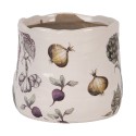 Clayre & Eef Pot de fleurs Ø 11x10 cm Beige Céramique Légumes