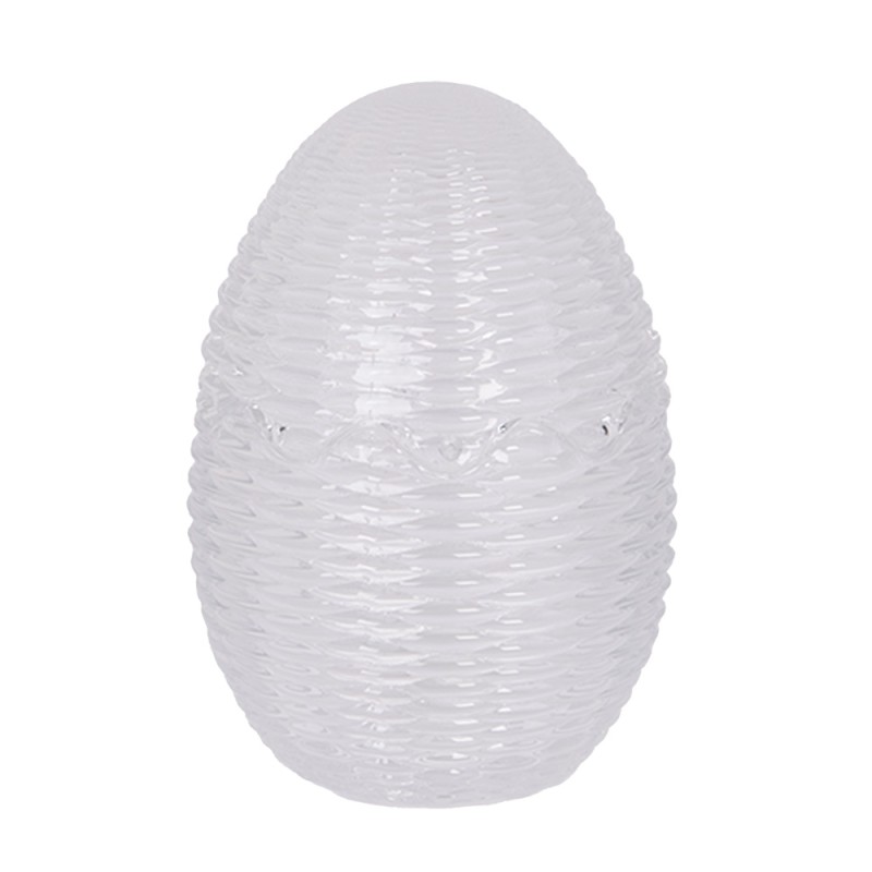 Clayre & Eef Pot en verre Œuf Ø 8x12 cm Transparent Verre
