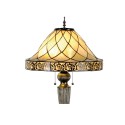 Lumilamp Tiffany Vloerlamp Ø 46x168 cm Beige Glas Driehoek