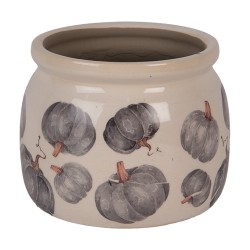 Clayre & Eef Fioriera Ø 12x10 cm Beige Ceramica Zucca