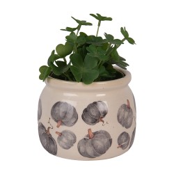 Clayre & Eef Fioriera Ø 12x10 cm Beige Ceramica Zucca