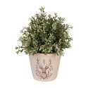 Clayre & Eef Fioriera Ø 12x11 cm Beige Ceramica Cervo