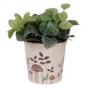 Clayre & Eef Fioriera Ø 17x16 cm Beige Ceramica Funghi