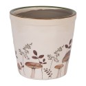 Clayre & Eef Fioriera Ø 15x14 cm Beige Ceramica Funghi