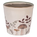 Clayre & Eef Fioriera Ø 15x14 cm Beige Ceramica Funghi
