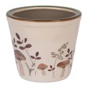 Clayre & Eef Fioriera Ø 12x11 cm Beige Ceramica Funghi
