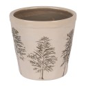 Clayre & Eef Fioriera Ø 15x14 cm Beige Ceramica Alberi di pino