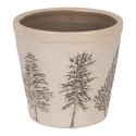 Clayre & Eef Fioriera Ø 15x14 cm Beige Ceramica Alberi di pino