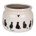 Clayre & Eef Fioriera Ø 20x15 cm Beige Ceramica Gatti