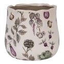 Clayre & Eef Fioriera Ø 21x19 cm Beige Ceramica Verdure