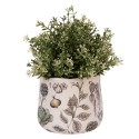 Clayre & Eef Fioriera Ø 14x12 cm Beige Ceramica Verdure