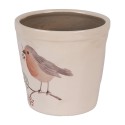 Clayre & Eef Fioriera Ø 15x14 cm Beige Ceramica Uccello