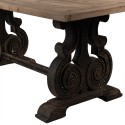 Clayre & Eef Tavolo da pranzo 180x90x78 cm Marrone Nero Legno