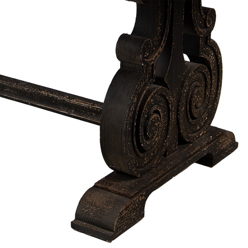 Clayre & Eef Tavolo da pranzo 180x90x78 cm Marrone Nero Legno