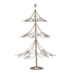 Clayre & Eef Figure de Noël Sapin de Noël Ø 46x75 cm Couleur or Métal