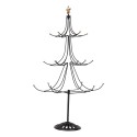 Clayre & Eef Statuetta decorativa di Natale Albero di Natale Ø 41x71 cm Nero Metallo