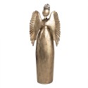 Clayre & Eef Weihnachtsdekorationsfigur Engel 36x15x100 cm Goldfarbig Metall