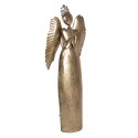Clayre & Eef Weihnachtsdekorationsfigur Engel 36x15x100 cm Goldfarbig Metall