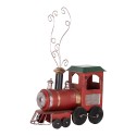 Clayre & Eef Statuetta decorativa di Natale Locomotiva  63x15x38 cm Rosso Metallo