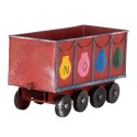 Clayre & Eef Statuetta decorativa di Natale Locomotiva  63x15x38 cm Rosso Metallo