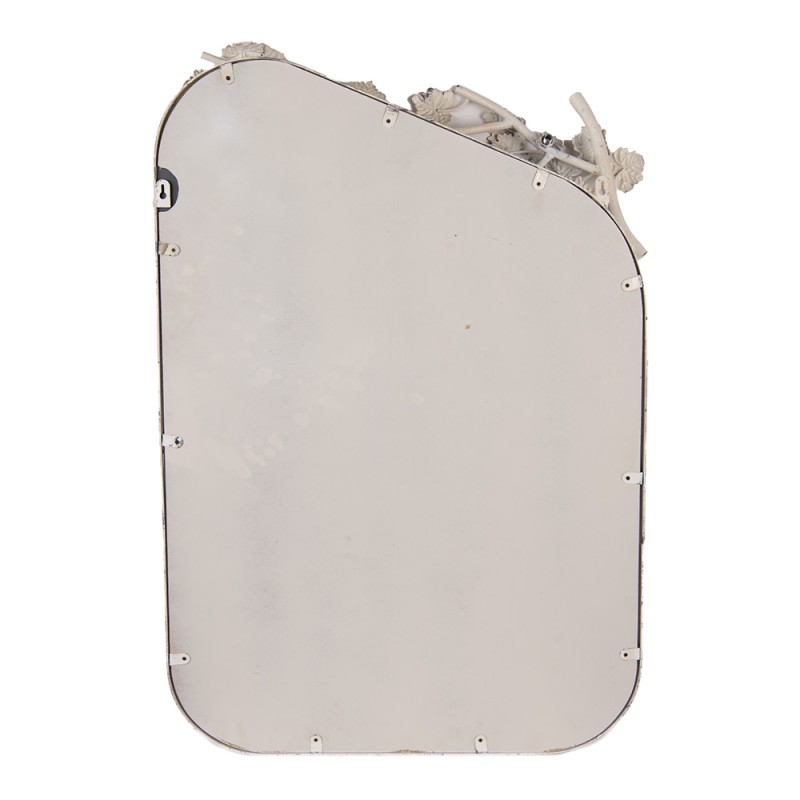 Clayre & Eef Mirror 58x12x89 cm White Metal Glass