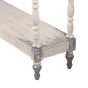 Clayre & Eef Tavolino da appoggio 110x35x78 cm Bianco Legno