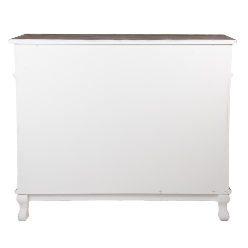 Clayre & Eef Credenza 126x40x112 cm Bianco Marrone Legno