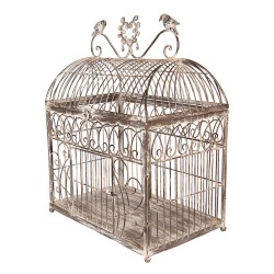 Clayre & Eef Decorazione gabbia set di 2 43x29x56 / 35x25x41 cm Marrone Metallo