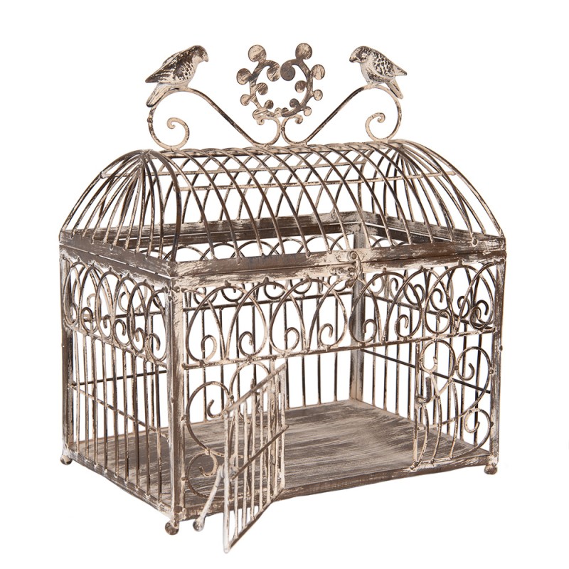Clayre & Eef Decorazione gabbia set di 2 43x29x56 / 35x25x41 cm Marrone Metallo