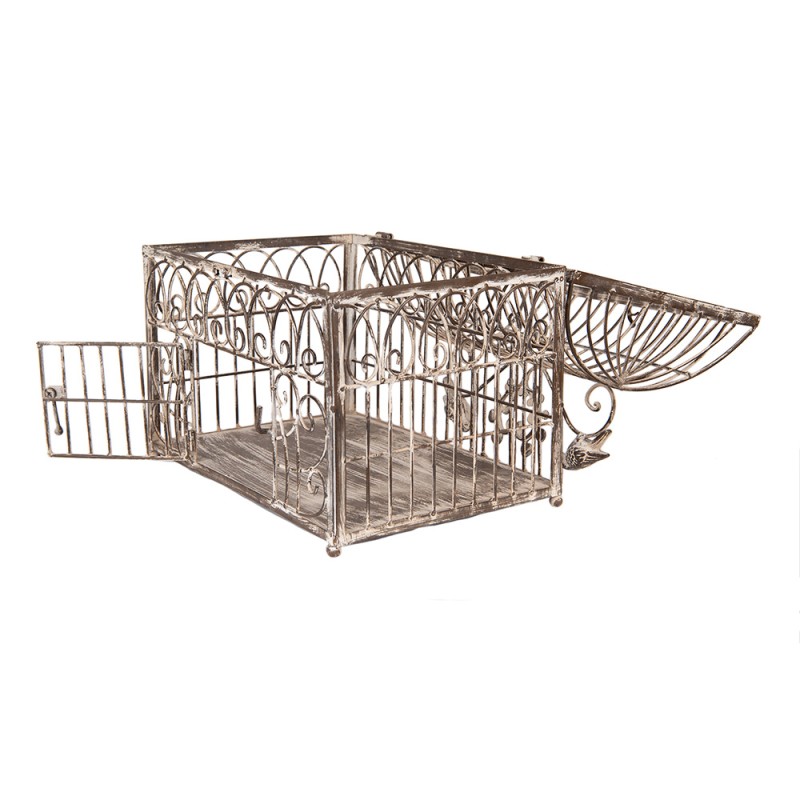 Clayre & Eef Decorazione gabbia set di 2 43x29x56 / 35x25x41 cm Marrone Metallo