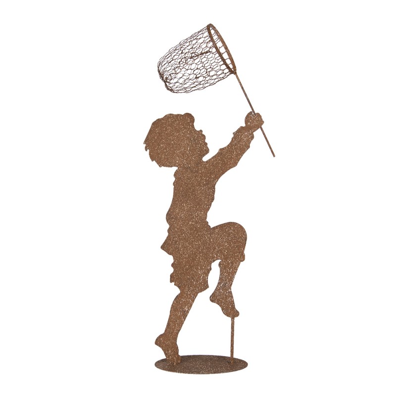 Clayre & Eef Statuetta decorativa Bambino 33x13x88 cm Marrone Metallo