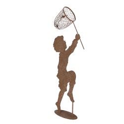 Clayre & Eef Statuetta decorativa Bambino 33x13x88 cm Marrone Metallo