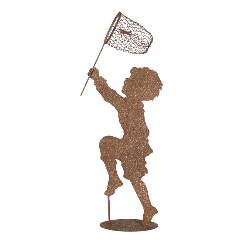 Clayre & Eef Statuetta decorativa Bambino 33x13x88 cm Marrone Metallo