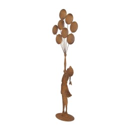 Clayre & Eef Statuetta decorativa Bambino 27x12x80 cm Marrone Metallo