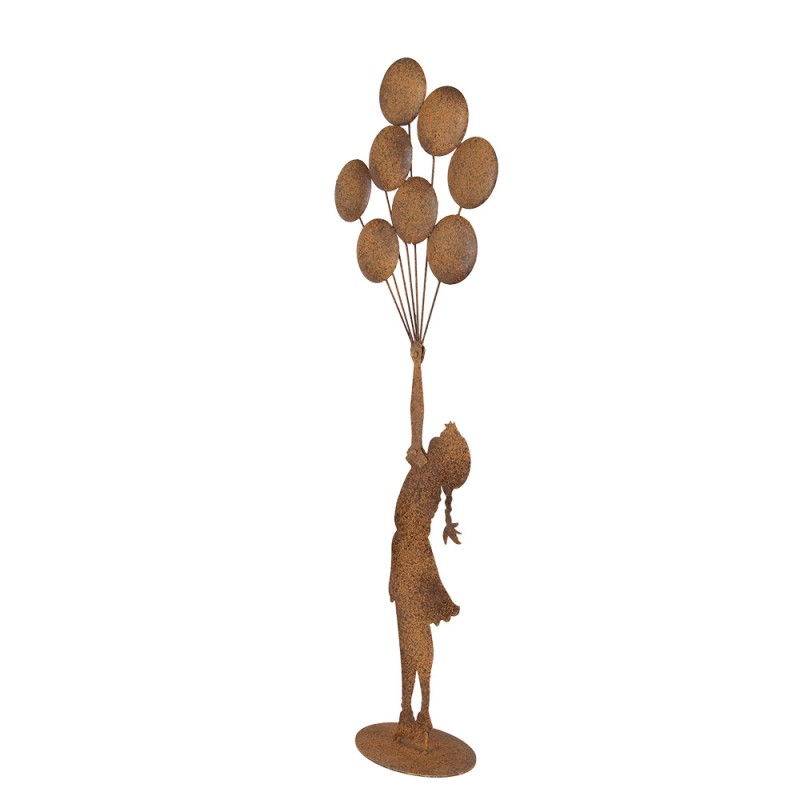 Clayre & Eef Statuetta decorativa Bambino 27x12x80 cm Marrone Metallo