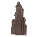 Clayre & Eef Kerstdecoratie Beeld Huis 28x8x56 cm Rood Metaal