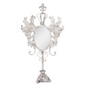 Clayre & Eef Miroir de table 37x14x68 cm Blanc Métal Verre
