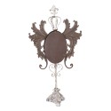 Clayre & Eef Miroir de table 37x14x68 cm Blanc Métal Verre