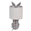Clayre & Eef Lampada da tavolo Coniglio Ø 20x43 cm Marrone Grigio Plastica