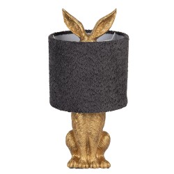 Clayre & Eef Lampe de table Lapin Ø 20x43 cm Couleur or Plastique