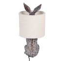 Clayre & Eef Lampada da tavolo Coniglio Ø 20x43 cm Marrone Beige Plastica