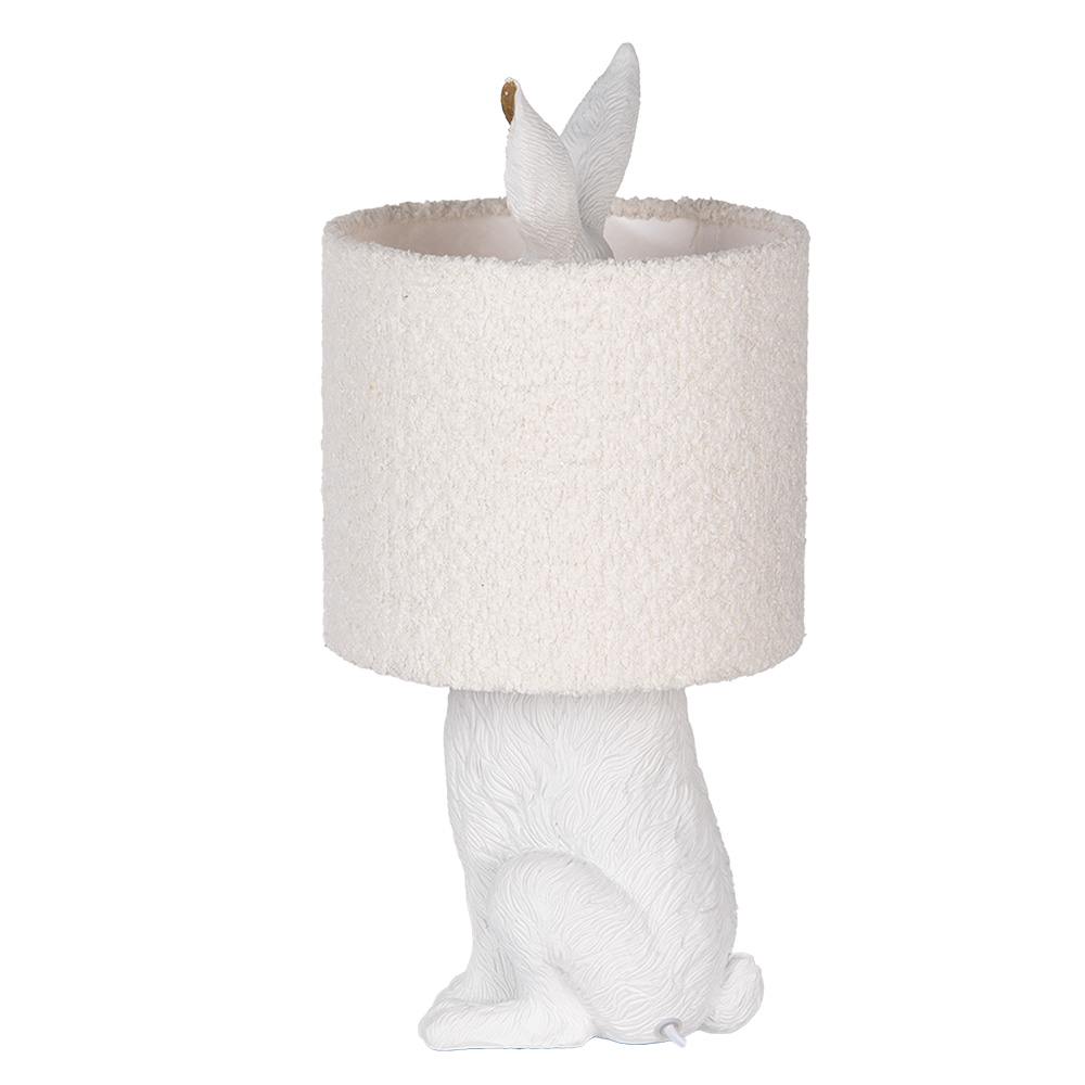 Tafellamp Konijn Ø 20X43 Cm Wit Kunststof-image