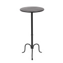 Clayre & Eef Bijzettafel Ø 38x78 cm Zwart Metaal