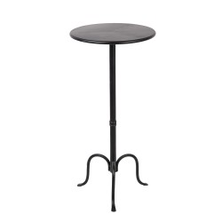 Clayre & Eef Bijzettafel Ø 38x78 cm Zwart Metaal
