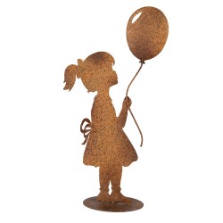 Clayre & Eef Decoratie Beeld Kind 23x11x46 cm Bruin Metaal