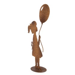 Clayre & Eef Decoratie Beeld Kind 23x11x46 cm Bruin Metaal