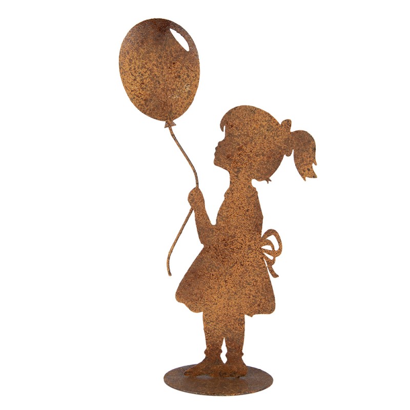 Clayre & Eef Decoratie Beeld Kind 23x11x46 cm Bruin Metaal